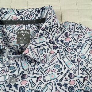 Callaway Cocktail Bartender Margarita Golf Polo Shirt Large